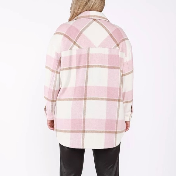 Pink Plaid Shacket - Picture 4 of 6